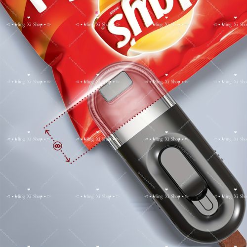 Mini selador e cortador de sacos 2 em 1 - Máquina de selagem a vácuo portátil para snacks frescos, bolachas e armazenamento de alimentos - Operado por bateria (AA), utensílio de cozinha preto