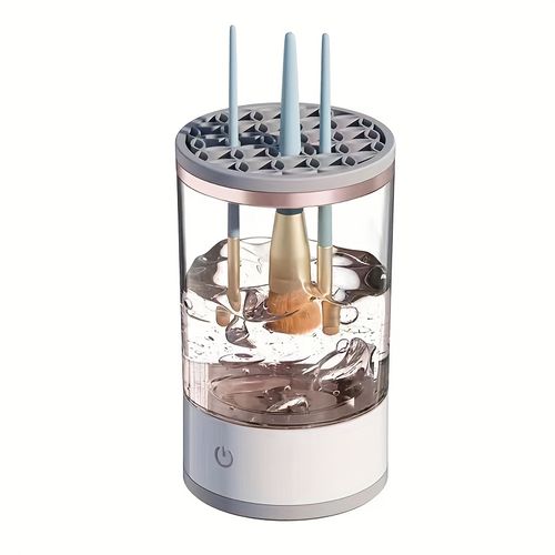Limpador de pincéis de maquilhagem alimentado por USB - sem bateria, sem cheiro, acessório de beleza essencial para o regresso às aulas