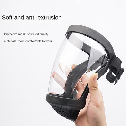 Máscara de proteção facial completa - Plástico transparente e durável para uso no exterior e na cozinha, proteção de trabalho de segurança