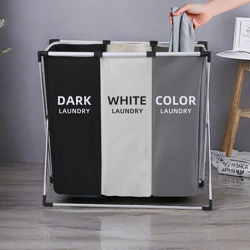 Cesto de roupa suja de grande capacidade para pc, cesto de roupa suja durável para casa, dormitório universitário, cesto de armazenamento de roupa suja