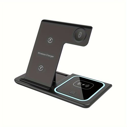 Estação de carregamento rápido 3 em 1, suporte de carregador sem fios dobrável para iPhone 16, 15, 14,13,12,11, Pro, Max, Mini, Plus, X, XR, XS, SE, 8Plus, para Apple Watch 1-9, para Airpods 3-2Pro, TIMESS