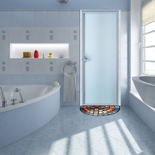 Capacho antiderrapante Chic Art Design - Tapete de poliéster grosso e macio para decoração de casa, ideal para varandas e salas de estar