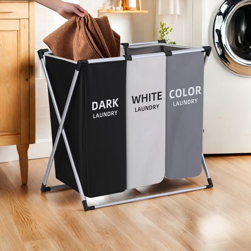 Cesto de roupa suja de grande capacidade para pc, cesto de roupa suja durável para casa, dormitório universitário, cesto de armazenamento de roupa suja