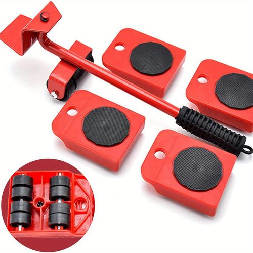 Conjunto de 5, Elevador de Móveis, Kit de Corrediças para Móveis 3,9x3,07, Ferramentas de Rolo para Mover Móveis, Almofadas Giratórias de 360 ​​​​Graus, Redesenhe e Reorganize Facilmente o Sofá do Espaço de Estar Fácil, Plástico e Aço Carbono