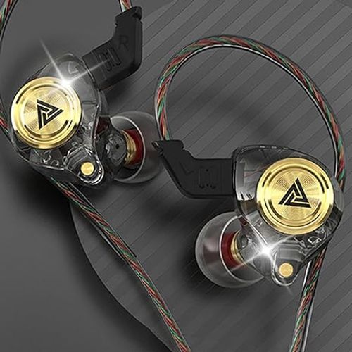 QKZ AK3 Portable Wired In-Ear Earphone,Wired Headphones With Mic, HiFi Subwoofer Noise Cancelling Wired Earphones for Game Sports, 3D Stereo Sound Headphones For Gym & Sports & Game, Headphones8D Audio,Electronic Audio Earbud