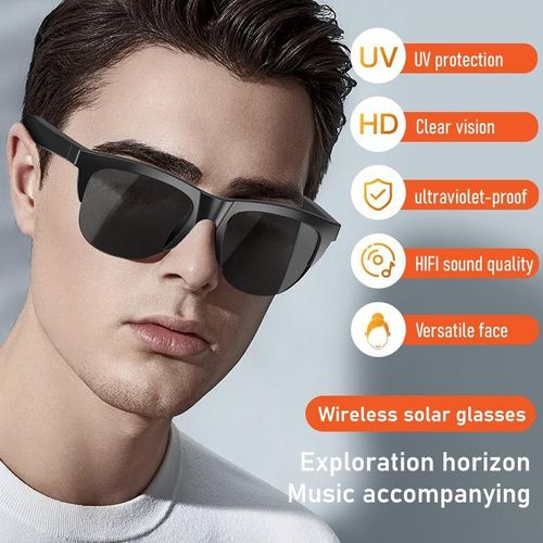 Wireless Calling Ultraviolet-proof Sunglasses, HiFi Sound & HD Lens Headset Glasses Built-in Headphones, Multifunctional Smart Sunglasses for Men & Women