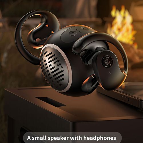 2-in-1 Wireless Open Headphones & Speaker, Bluetooth 5.4 OWS Earphone Waterproof Sport Earbuds With Mic, Noise Cancelling Wireless Headset for Gaming,Outdoor Bluetooth Speaker, Hands-free Call Earphone Compatible With ISO & Android System