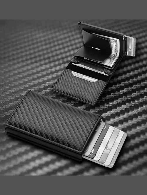 Mens Wallet Card Holder  Smart Wallet for Men, Pop Up Card Case, Top Grain Leather, RFID Blocking, Slim, Minimalist, Ultra Thin, Front Pocket