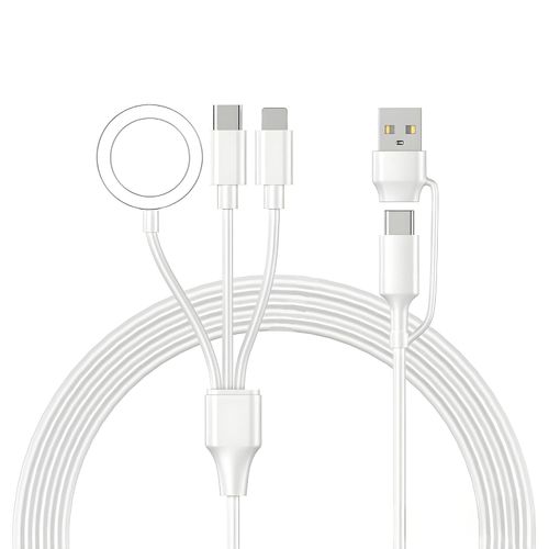 3 in 2 Watch and Phone Charger Cable,USB C or A,Multi Charging Cord,Fast Magnetic Cable USB Type C for Apple Watch,iPhone,Pods,Android and More
