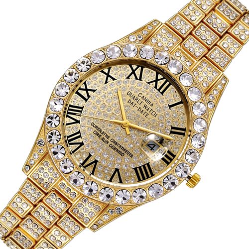 Luxury Diamond Watch-Elegant High-End Diamond Inlaid Wristwatch Premium Luxury Gift Watch with Gift Box