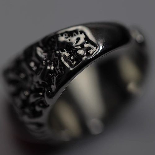 Demon's Eye Ruby Antique Silver Ring, open band adjustable size, unisex, free home delivery, cash on delivery