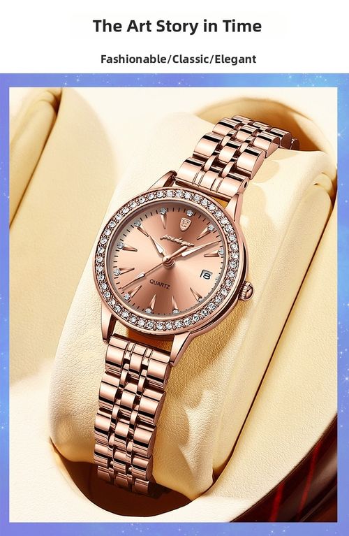 Exquisite round quartz watch