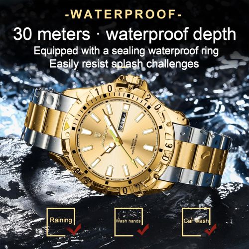 Luxury Men's Wristwatch from Daytona, Made from Stainless Steel, Deep Water Resistant, Mineral Hardened Glass, Cash on Delivery, Free Home Delivery.