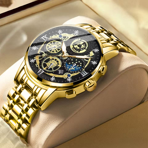 Luxury Gold Skeleton Watch for Men | Business Timepiece Ghana