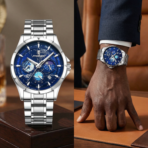 New Multifunction Quartz Luminous Men's Watch 50m Waterproof - 42mm