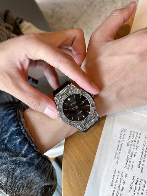 Luxury watch with a diamond design - a high-end, high-quality wristwatch