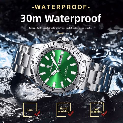 Luxury Men's Wristwatch from Daytona, Made from Stainless Steel, Deep Water Resistant, Mineral Hardened Glass, Cash on Delivery, Free Home Delivery.