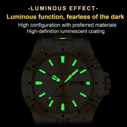 Luxury Men's Wristwatch from Daytona, Made from Stainless Steel, Deep Water Resistant, Mineral Hardened Glass, Cash on Delivery, Free Home Delivery.