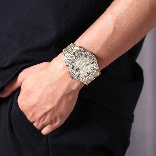 Luxury Diamond Watch-Elegant High-End Diamond Inlaid Wristwatch Premium Luxury Gift Watch with Gift Box