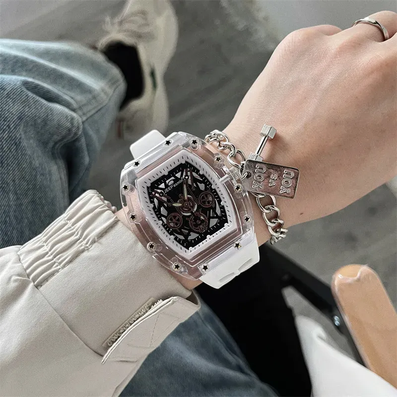 Men's Mechanical Skeleton Transparent Watch – Hip Hop Sport Fashion
