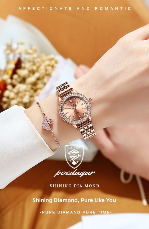 Exquisite round quartz watch