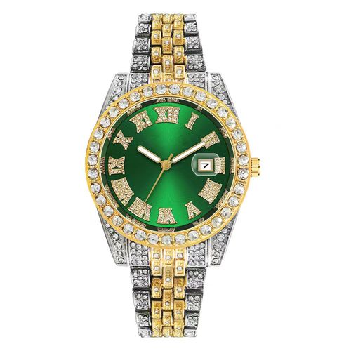 ساعة بحجر مرصع بالماس