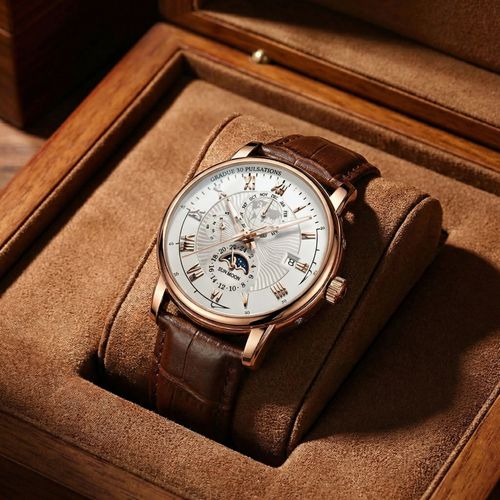 Classic Navigator Men's Business Watch – Premium Genuine Leather Strap | Quartz