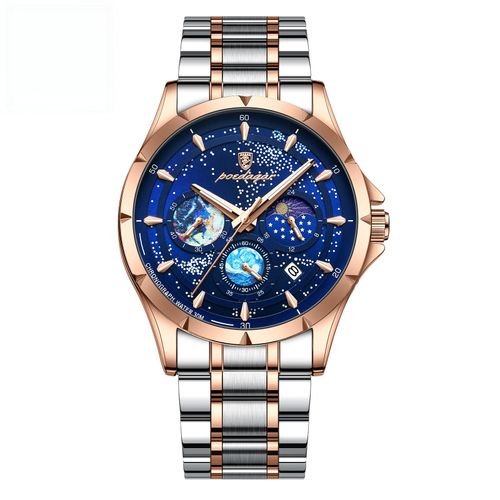 New Multifunction Quartz Luminous Men's Watch 50m Waterproof - 42mm