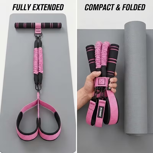 Workout 1pc Upgraded Pedal Resistance Band , Detachable Sit Up Pull Rope with Anti-Snap Sleeve