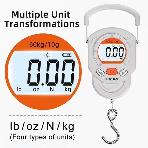 Portable Digital Luggage Scale, Lb Capacity & 10 G Precision,
