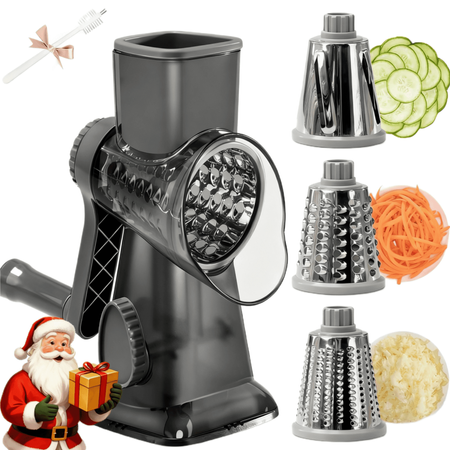 Rotary Cheese Grater, Handheld Cheese Shredder with 3 Blades for Fruit, Vegetables, Nuts,Dishwasher Safe