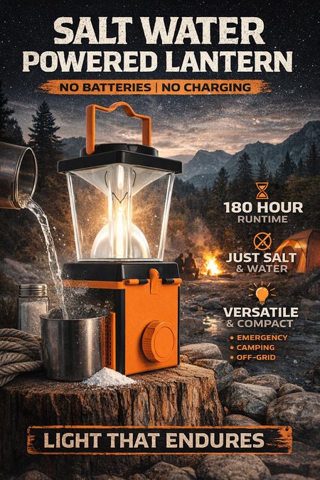 Natural Salt Water Lamp with Dimmable Switch, Waterproof for Outdoor Indoor Use, Night Light Senior Designer for Relaxation Air Purifier Camping Fishing Home Patio Decor(Includes Bulb & Steady Base)