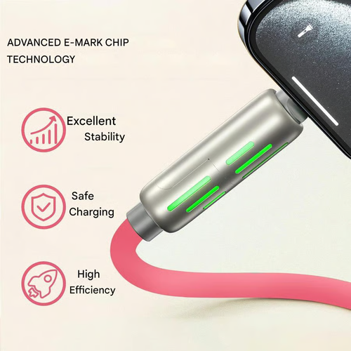 ⏰4-in-1 USB charging cable, fast charging, MAX. 60 W