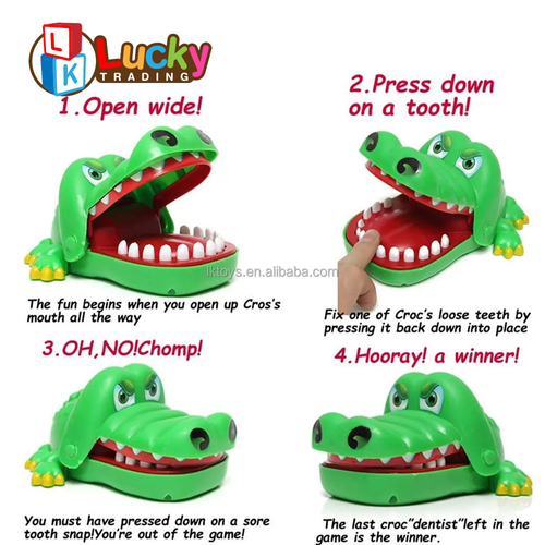 LK New Toy Game Tricky Toys Crocodile Teeth Toys Game Crocodile Biting Finger Dentist Games for Kids