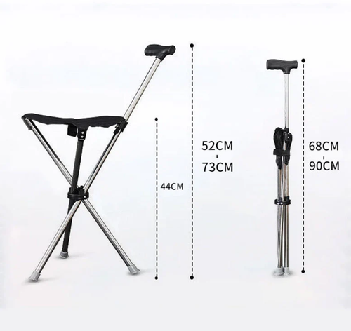 🦯🪑 2-in-1 Foldable Cane With Chair | Walk & Rest Anywhere Instantly! 🏆🌟 Freedom to explore without fatigue—supports up to 300lbs, lightweight & portable. Grab yours now!