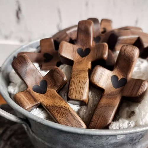 🔥✝️Handmade Wooden Cross My Heart