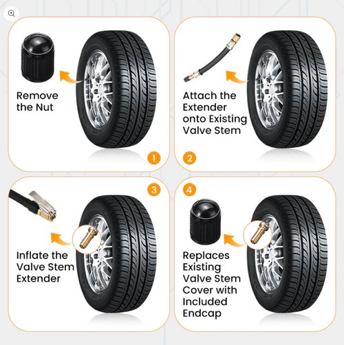 Universal Flexible Tire Valve Extension