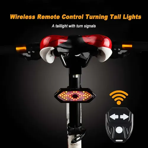 Smart Wireless Bike Tail Light with Turn Signals & Horn