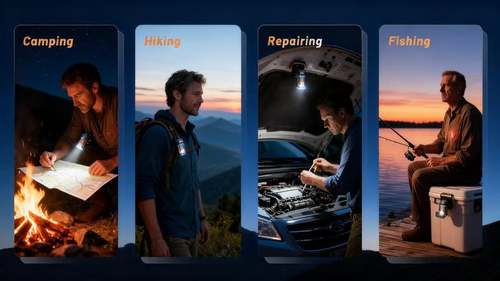 🔦Pocket Rechargeable EDC Flashlight: Mini Keychain Light with Fire Starter & Window Breaker