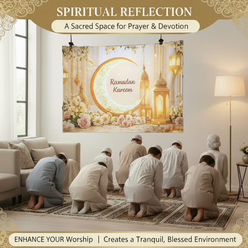 Large Ramadan Kareem Eid Wall Cloth Decor
