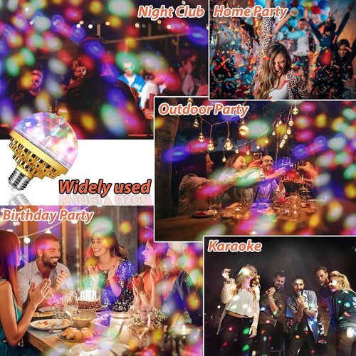 Colorful Magic Rotating Ball Light, LED Plug in Disco Ball Light