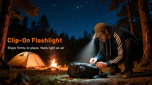 🔦Pocket Rechargeable EDC Flashlight: Mini Keychain Light with Fire Starter & Window Breaker