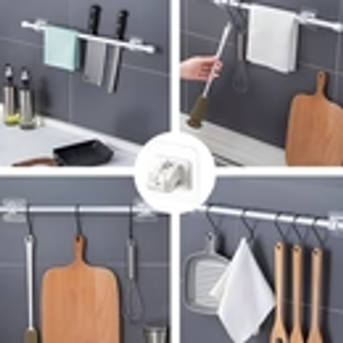 Nail-Free Adjustable Curtain Rod Holders(Set of 2)