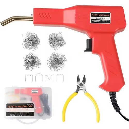 EU Plug Hot Stapler Welding Gun Repair Kit with 200pcs Staplers Plastic Staple PVC Restore Machine