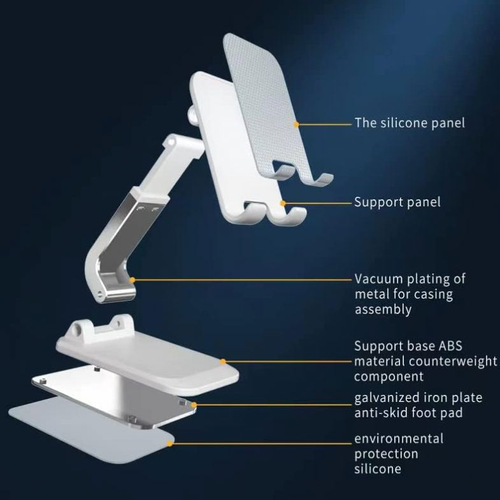 New adjustable mobile phone stand, suitable for placing mobile tablets on the desk, compatible with thick-shell mobile phones