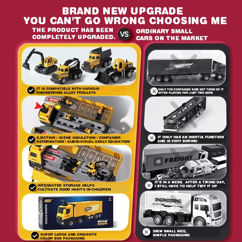 Mega Hauler Truck With Ejection Race Track