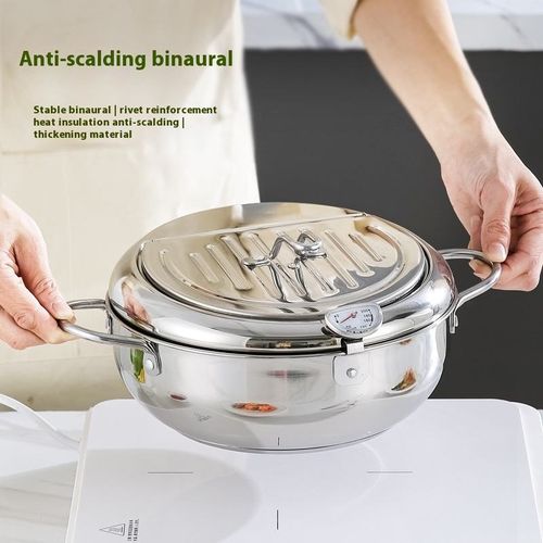 Japanese Tempura 304 Stainless Steel Frying Pan