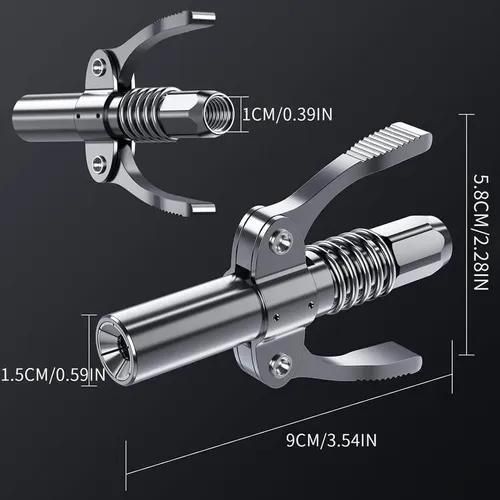 Leaking-proof Grease Tools Coupler, 12000PSI High Pressure Lubricating Oil Nozzle Accessory Compatible with 0.32 Cm Npt Lubricating Oil Nozzle