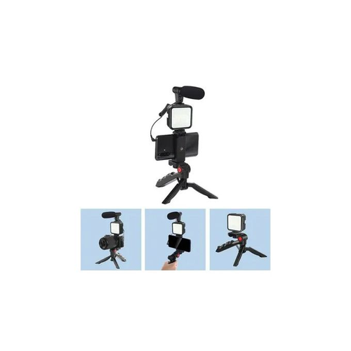 Phone Vlog Video Kit With Adjustable Tripod Stabilizer Microphone