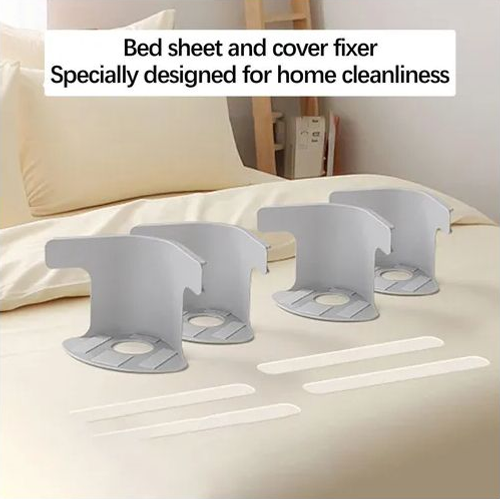 Zumber Sheet Corner Locking Strips Heavy Duty Clips to Secure Sheets Fit All Sizes Mattress Sheet Fasteners 4 Pack